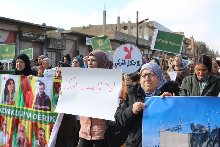 Thousands in Jazera Canton denounce attacks of Turkish occupation state
