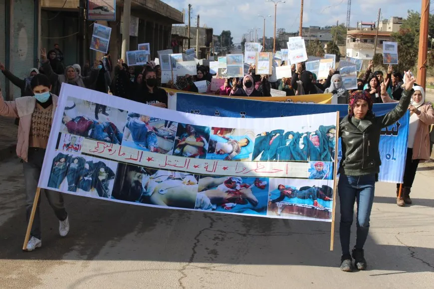 Thousands in Jazera Canton denounce attacks of Turkish occupation state