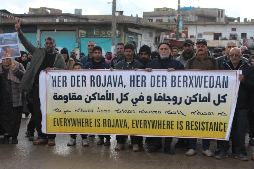 Thousands in Jazera Canton denounce attacks of Turkish occupation state