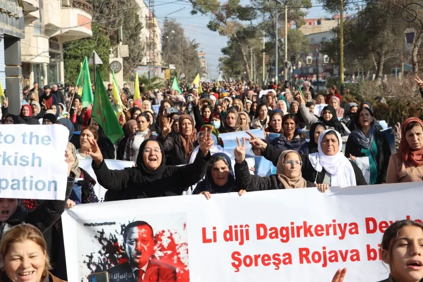 Thousands in Jazera Canton denounce attacks of Turkish occupation state