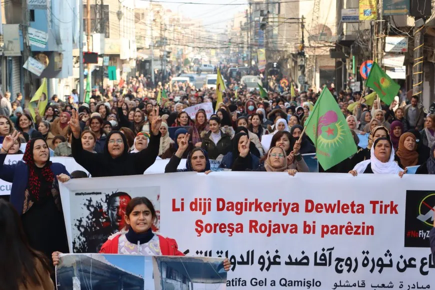 Thousands in Jazera Canton denounce attacks of Turkish occupation state