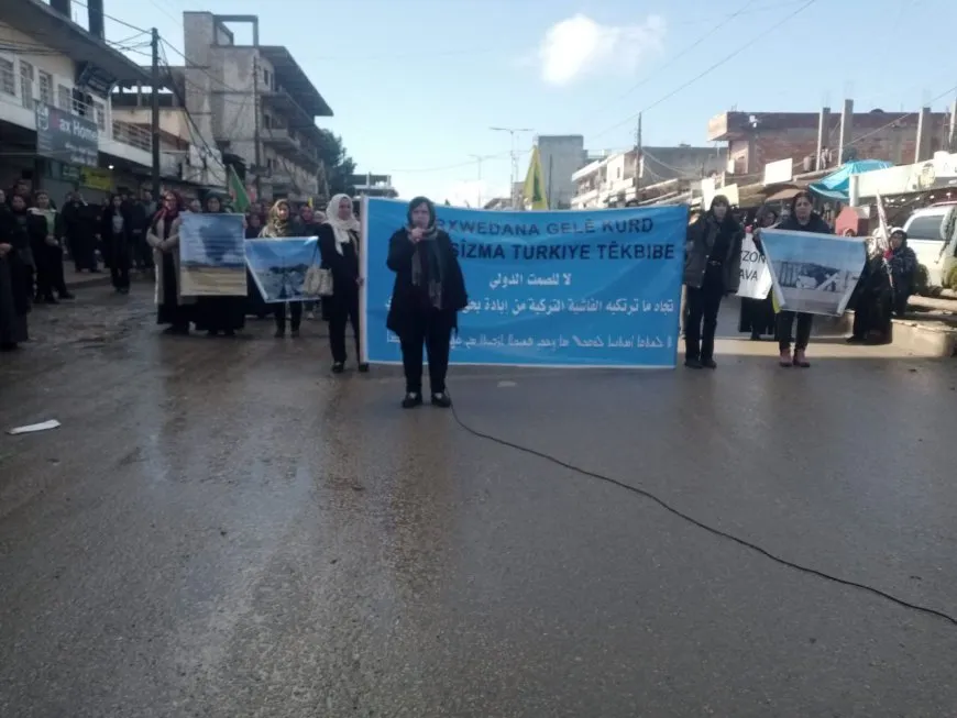 Thousands in Jazera Canton denounce attacks of Turkish occupation state