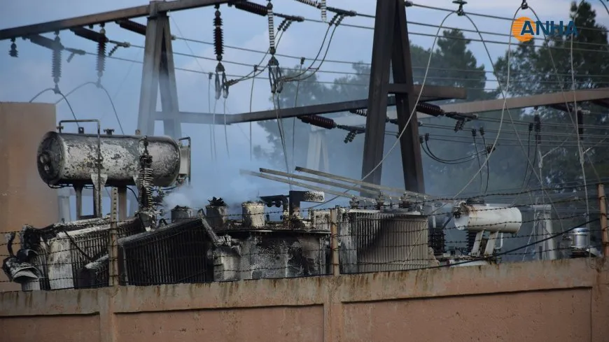Turkish occupation re-bombes Tirbespiye power station