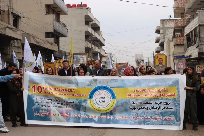 Mass march in Qamishlo kicks off