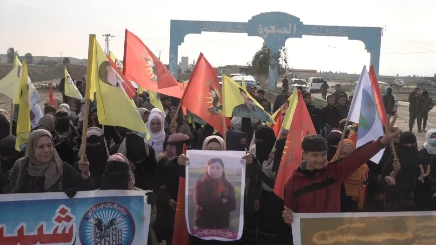 Marches denouncing Turkish attacks in Deir ez-Zor and Tal Brak