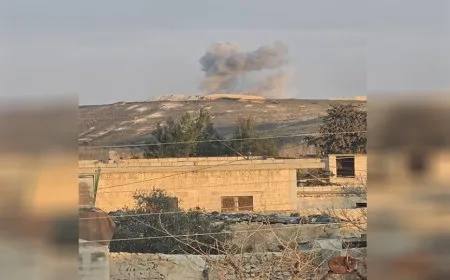 Ground shelling of Turkish occupation on  village in Manbij