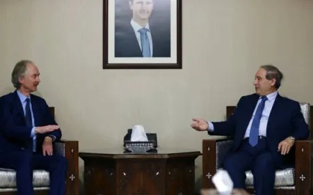 Pedersen meets with Foreign Minister of Damascus government today