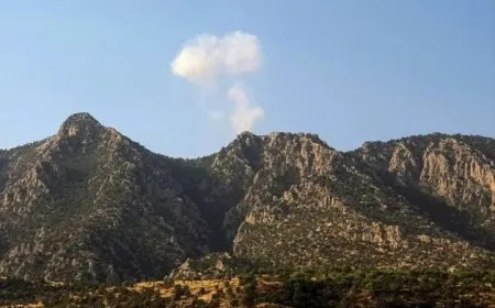 Turkish occupation bombs Mount Matina