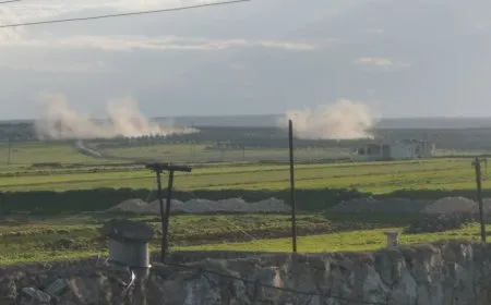 Turkish occupation army bombs rural Sherawa