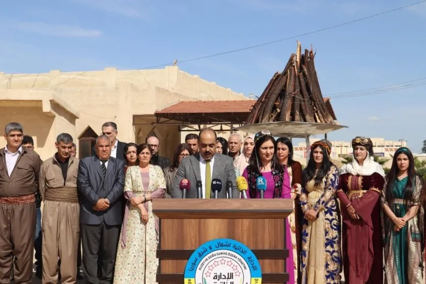 AANES lights the flame of Newroz, announcing the start of year's celebrations