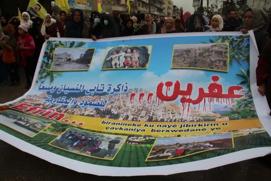 Massive rallies in NE Syria on 6th anniversary of Afrin occupation