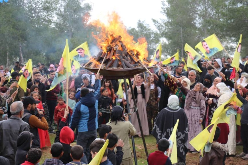 Lighting Nowroz flame in Manbij canton 