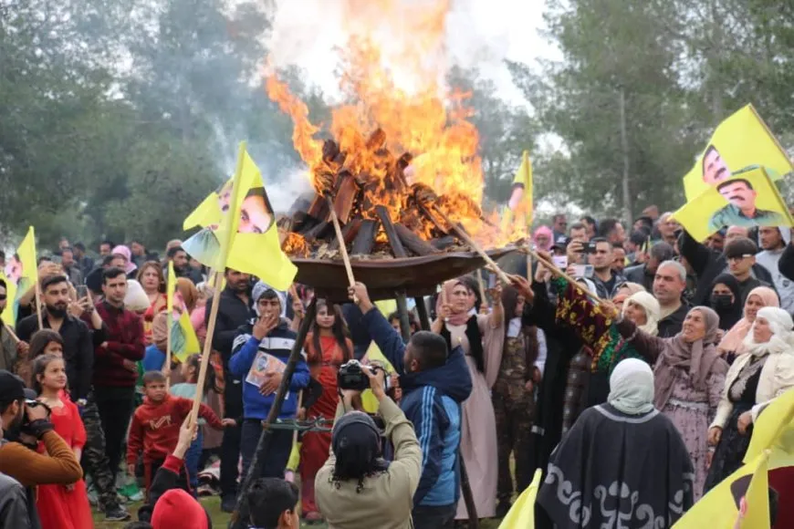 Lighting Nowroz flame in Manbij canton 