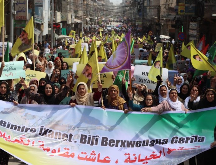 Condemnations of Turkish occupation attacks and massive marches in support of  G...