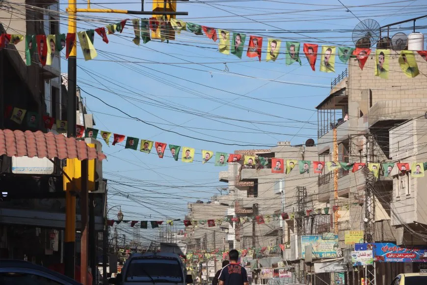 On April 4, Qamishlo's streets decorated with leader pictures