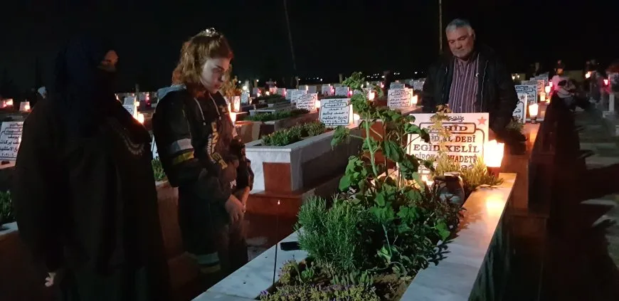 On the eve of Eid al-Fitr, candles are lit on martyrs' shrines 