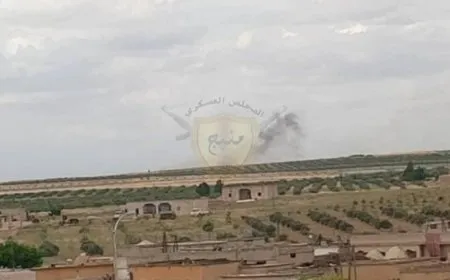 Turkish bombing on Manbij countryside 