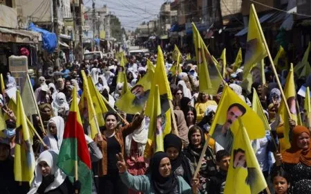 People of Tal Tamr, Zarghan protest against leader Ocalan isolation
