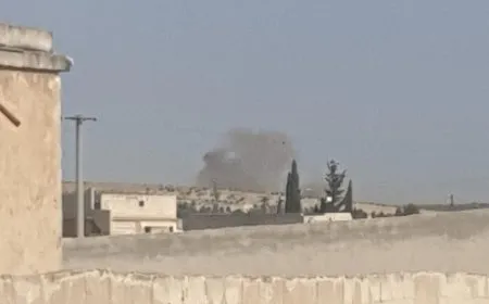 Turkish occupation bombes west of Manbij with 17 shells