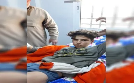 Child injured by mine explosion left by mercenaries