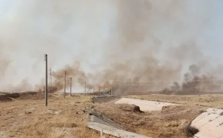 Tal Tamr emergency team works to extinguish fire on frontlines  
