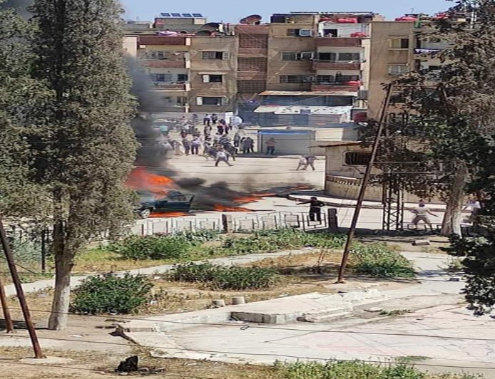 Car explosion inside security square in Hasaka