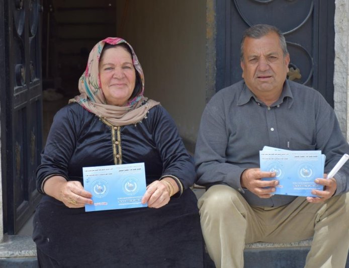 Distribution of electoral cards in NE Syria