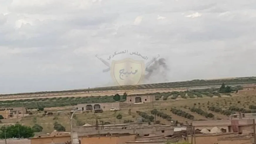Turkish bombing on Manbij countryside 