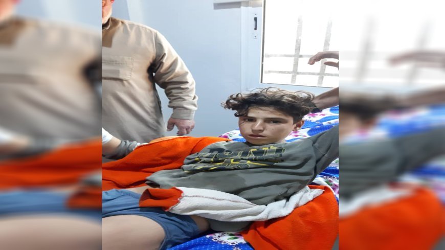 Child injured by mine explosion left by mercenaries