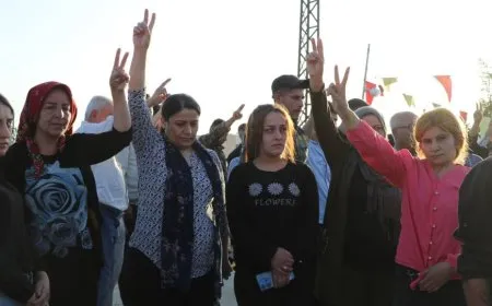 Afrin IDPs: physical freedom of leader Ocalan and returning to Afrin are our wishes. 