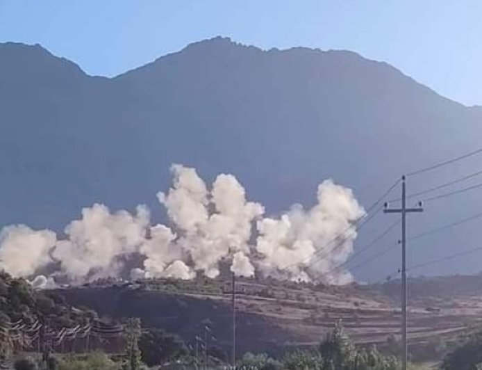 Turkish occupation helicopters attack Metina Mountains
