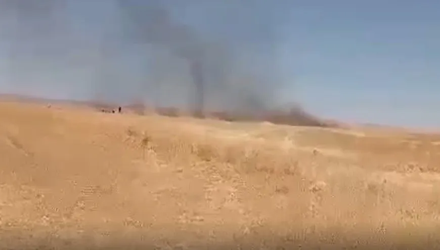 Turkish occupation army set fire to crops of Talaki village