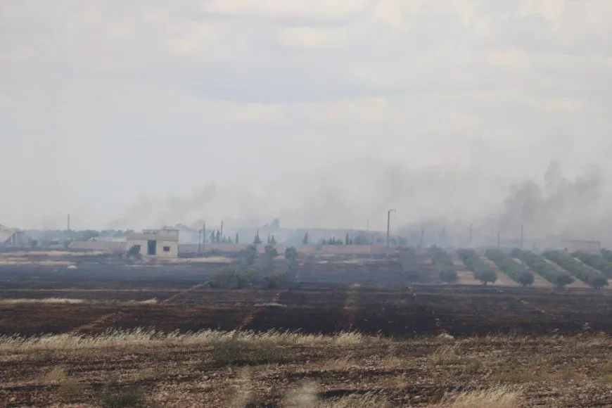 Extensive areas burned in NE, Syria owing Turkish occupation bombing