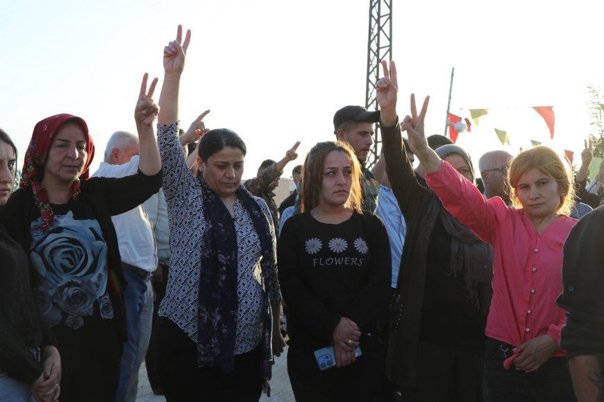 Afrin IDPs: physical freedom of leader Ocalan and returning to Afrin are our wishes. 