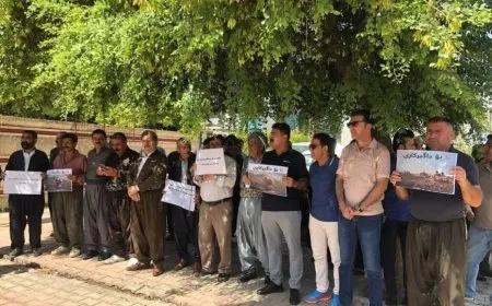 Kurdistan Communist Party holds sit-in against Turkish occupation attacks