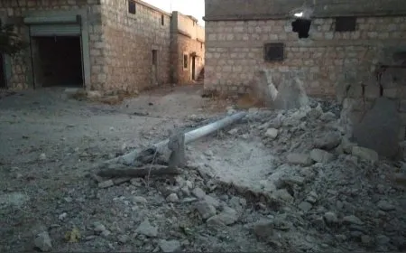 Turkish occupation bombs Tal Rifaat countryside