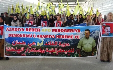 Massive Rallies in NE Syria call for leader Ocalan Physical Freedom