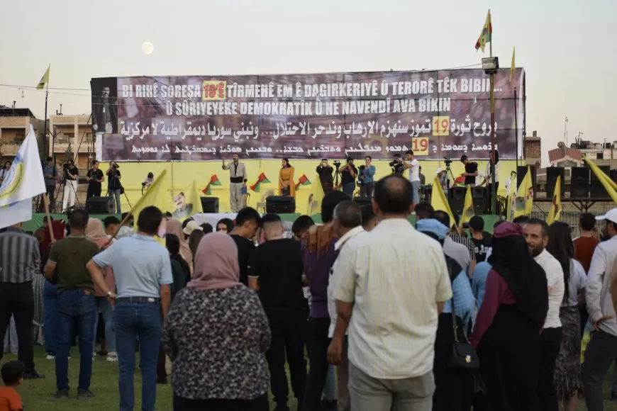  People of Qamishlo  emphasize struggle to achieve goals of July 19 revolution