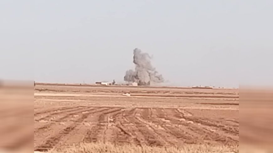 occupation army bombs the countryside of Girê Spî