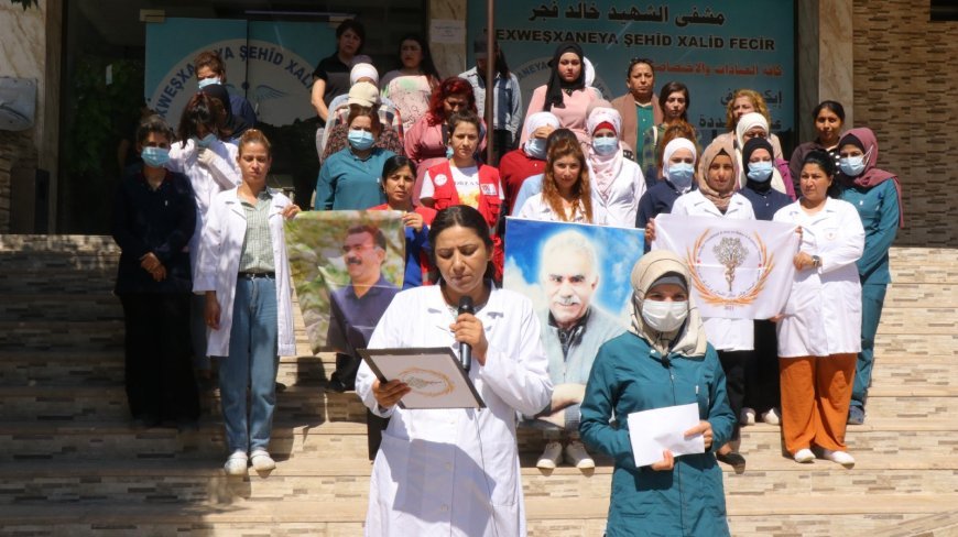 Medical staff in Aleppo protest against isolation imposed on leader Ocalan