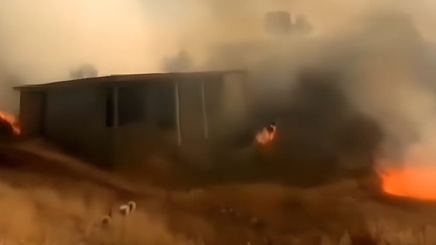 Turkish occupation sets fire in Berwari, S. Kurdistan