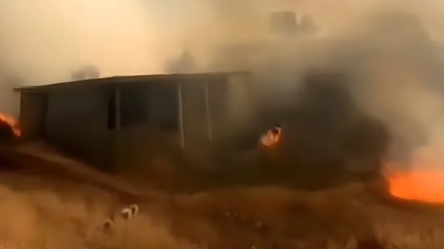 Turkish occupation sets fire in Berwari, S. Kurdistan
