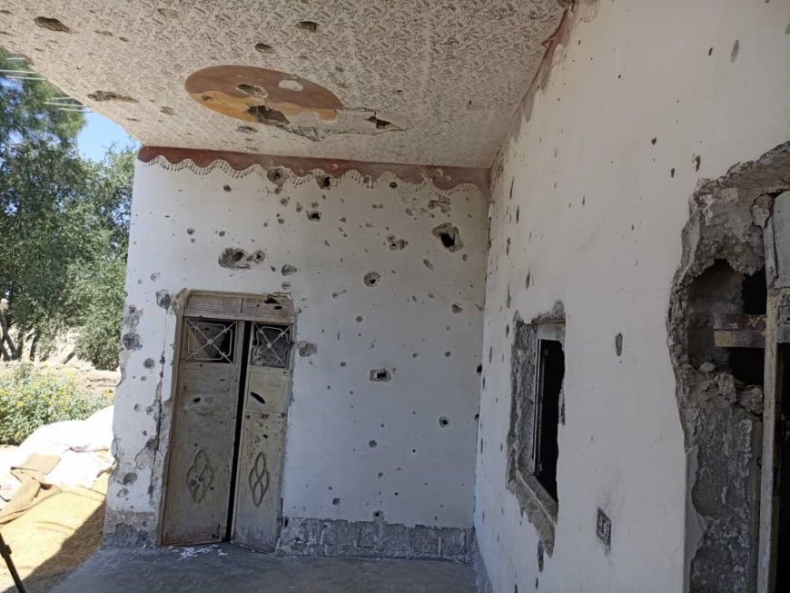 In pictures, village's material damage, bombarded by Damascus government forces in Deir ez-Zor