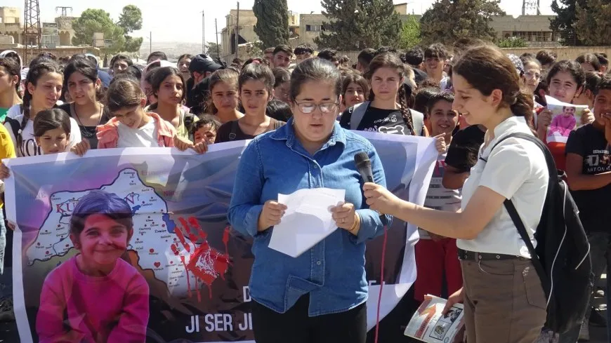 Rallies slam murdering the child Narin Koran in N. Kurdistan
