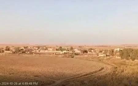 Turkish occupation artillery shelling on  countryside of Tal Tamr city