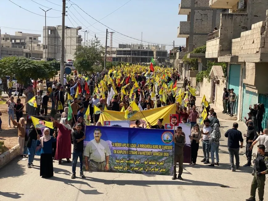 Thousands participate in mass march against international conspiracy in Kobani