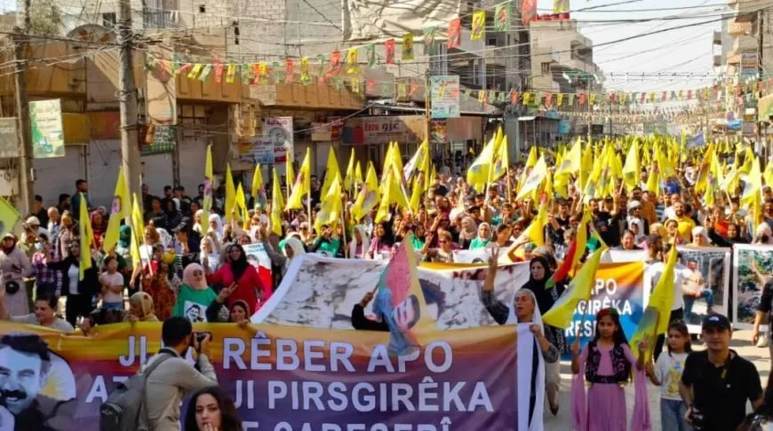 Mass march kicks off in Qamishlo to condemn international conspiracy