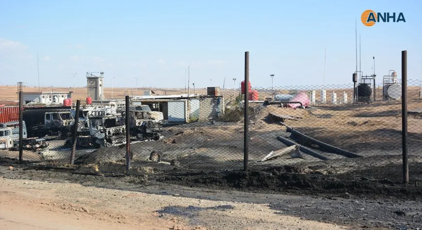 Massive destruction in al-Suwaydiyah Station due to Turkish occupation bombing