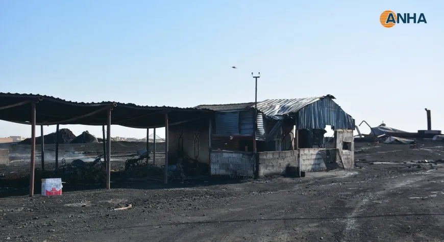 Massive destruction in al-Suwaydiyah Station due to Turkish occupation bombing