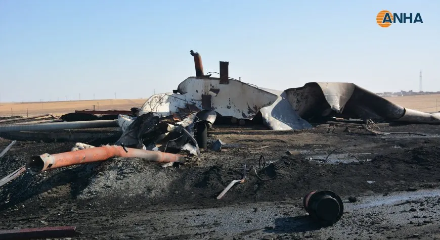 Massive destruction in al-Suwaydiyah Station due to Turkish occupation bombing